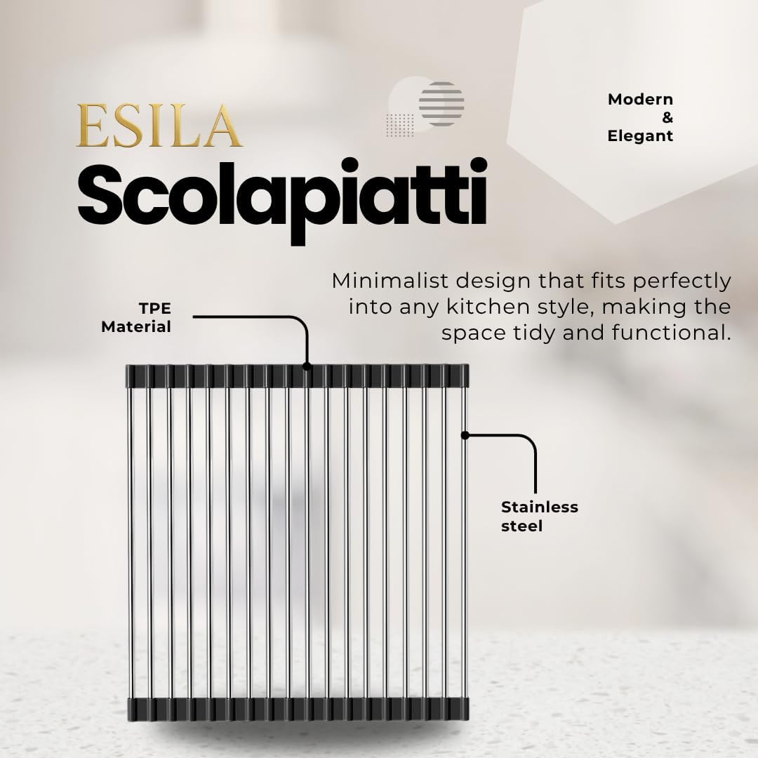 Esila Scolapiatti da Appoggio in Acciaio Inossidabile