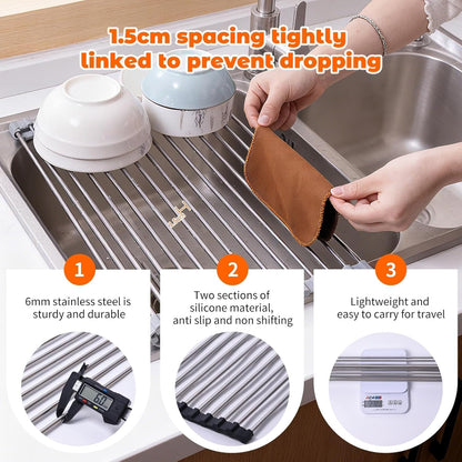 Esila Scolapiatti da Appoggio in Acciaio Inossidabile