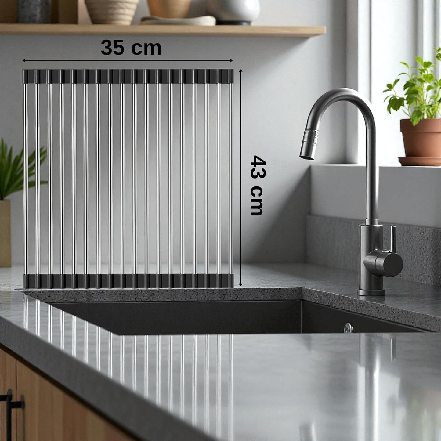 Esila Scolapiatti da Appoggio in Acciaio Inossidabile