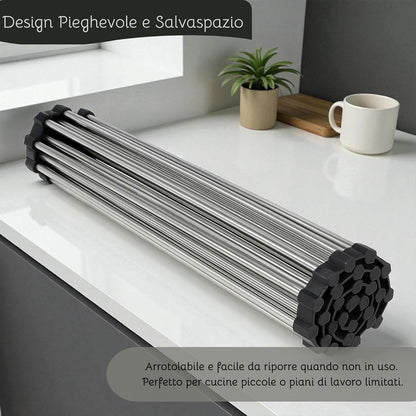 Esila Scolapiatti da Appoggio in Acciaio Inossidabile