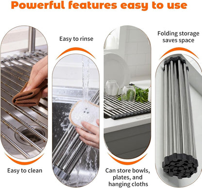 Esila Scolapiatti da Appoggio in Acciaio Inossidabile